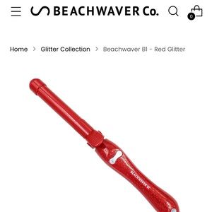 BNIB Limited Edition Authentic Beachwaver Red Glitter Curling Iron.